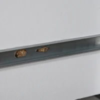 HOMCOM Bedside Table with 2 Drawer Storage Unit, Unique Shape Nightstand with Metal Base for Bedroom(m-10)