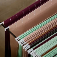 HOMCOM Retro Wooden 2-Drawer Lateral File Chest Cabinet Pedestal for Document Storage with Hanging Bar for Letter/Legal Size, White Oak(m-8)