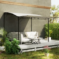 Outsunny 10' x 8' Outdoor Pergola and Patio Gazebo for Garden, Camper, Deck, Doors and Windows, Cream White(m-10)