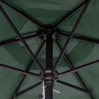 Outsunny 6.6FT Patio Umbrella, Outdoor Parasol with 6 Solid Ribs, Green(m-9)