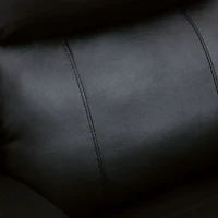 HOMCOM PU Leather Reclining Chair, Recliner Chair for Living Room with Footrest and 2 Side Pockets, Black(m-7)