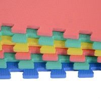 HOMCOM 54pcs EVA Foam Interlocking Tiles Exercise Gym Mat Non-Skid 209sq.ft Multi-Color(m-7)