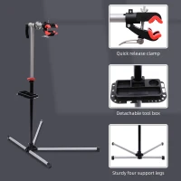 HOMCOM 47" To 75" Adjustable Bike Repair Stand Tool Tray Bicycle Cycle Rack Work(m-4)