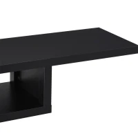 HOMCOM Floating TV Stand for TVs up to 60", Wall Mounted Media Console with 2-Tier Shelf, Entertainment Center Unit for Living Room Bedroom, Black(m-9)