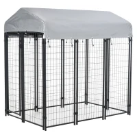 PawHut Outdoor Dog Kennel with Waterproof UV-Resistant Cover, 6 x 4 x 6 ft(m-2)