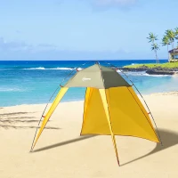 Outsunny 7x7x5.5ft Outdoor Folding Beach Tent Sun Shade Shelter Patio Camping Canopy Fast Pitch Tent(m-7)