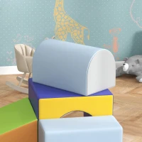 Qaba 4 Piece Foam Play Set, Soft & Safe Kids Toddlers Children Climbing Set for Crawling or Sliding, Contemporary(m-9)