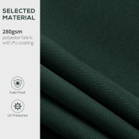 Outsunny Retractable Awning Fabric Replacement for 13' x 8' 840-151, Green(m-4)