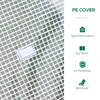 Outsunny Pop Up Greenhouse Mini Warm House Sunshine Room with Roll-Up Doors and Portable Zipper Bag for Plants Outdoor, 95" x 47" x 30"(m-4)