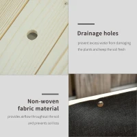 Outsunny Raised Garden Bed, 47" x 22" x 33", Elevated Wooden Planter Box w/ Lockable Wheels, Storage Shelf, and Bed Liner for Backyard, Patio, Natural(m-7)