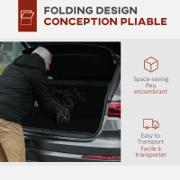 HOMCOM Steerable Knee Walker, Foldable Knee Scooter with Dual Braking System, Adjustable Height, Crutch Alternative, Black(m-5)