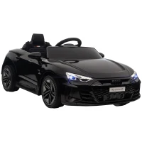 Aosom Ride-On Toy On Car with Remote Control, 12V 3.1 MPH Electric Ride for Kids w/ Suspension System, Horn Honking, Black(m-14)