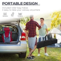 Outsunny 10' x 10' Pop Up Canopy Tent with Sand Bags, Instant Shelter with Adjustable Height and Carry Bag, Garden Outdoor Party Tent, White(m-6)
