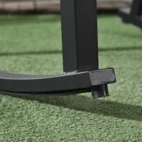 Outsunny Patio Wicker Rocking Chair, Outdoor PE Rattan Rocking Chair with High Back, Armrest, Seat Cushion, Blue(m-10)