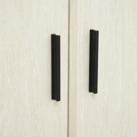 HOMCOM Sideboard Buffet Cabinet, Kitchen Cabinet, Accent Cabinet with Double Doors, Adjustable Shelves and Wood Legs for Living Room, Natural(m-8)