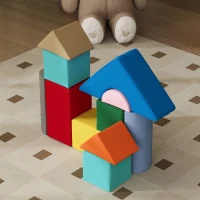 Qaba 11 Piece Soft Play Equipment for Kids 6-72 Months, Dark Colour(m-10)