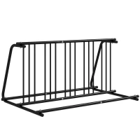 DURHAND All-Steel Bike Rack, 61" Bike Stand, 6-Bike Capacity, Dual-Side, for Garages Streets Yards Schools(m-2)