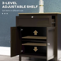 HOMCOM Sideboard Cabinet, Buffet Table with Drawer, Double Door Cupboard and Adjustable Shelf for Living Room, Entryway, Black(m-5)