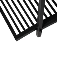 Outsunny Garden Bridge 3.3FT, Decorative Classic Backyard Pond Bridge with Safety Railings Black(m-9)