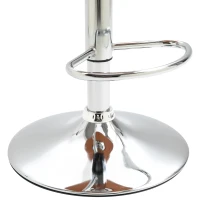 HOMCOM 2 Piece Modern Barstools with Backrest Counter Chairs with Footrest Swivel Black(m-10)