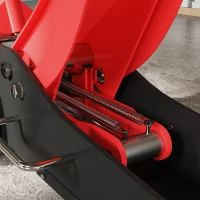 HOMCOM 3 Ton Big Wheel Hydraulic Car Jack Heavy Duty Steel Off-Road Jack with Extra Saddle for Trucks, SUVs, ATVs, Red(m-9)