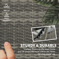 Outsunny Outdoor Chaise Lounge, 5-Level Adjustable Backrest Rattan Pool Lounge Chair with Wheels, Cushion & Headrest, Gray(m-4)