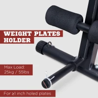 Soozier Foldable Press Bench Adjustable Dumbbell, Weight Training Bench Exercises Gym Chair, Black & Red(m-5)