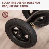 HOMCOM Seated Walker, Foldable Steerable Medical Scooter, Compact Crutch Alternative with Braking System and Storage Bag, Black(m-8)