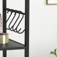 Vinsetto Mobile Filing Cabinet 2 Drawer File Cabinet with Key Adjustable Hanging Bar for Letter A4 and Legal Size Black(m-10)