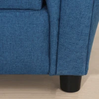 Qaba Kids Sofa, Toddler Couch with Storage Compartment, Children Chaise Lounge, Armrest Chair for Preschool for Kids Room, Kindergarten, Eucalyptus Wood, Blue(m-10)