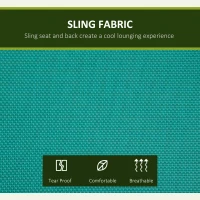 Outsunny 2-Person Patio Swing Chair Outdoor Canopy Swing Bench with Adjustable Shade, Breathable Mesh Seats and Steel Frame for Garden, Poolside, Backyard, Blue(m-5)