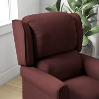 HOMCOM Push Back Recliner Chair, Vibration Massage Recliner for Living Room with Extendable Footrest, Remote, Pocket, Brown(m-9)