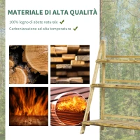 Outsunny 3-Tier Folding Plant Stand, 40'' x 15'' Wooden Indoor Plant Shelf Display Stand, for Corner Balcony Garden Patio(m-4)