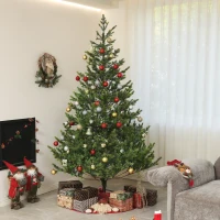 HOMCOM 7ft Artificial Sparse Christmas Tree with Steel Stand and 2901 Tips for Home Office Holiday(m-10)
