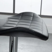 HOMCOM Set of 2 Counter Height Bar Stools Swivel Stool Height Adjustable Bar Chairs with Footrest for Kitchen Dining Home Pub, Black(m-9)