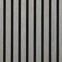 HOMCOM 24"x24" Wood Panels for Wall, 4 Pack Acoustic Panels, Sound Absorbing Slat Wall For Interior Wall Decor, Home, Grey(m-9)