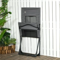 Outsunny Outdoor Folding Lawn Chair, Foldable Chair with Cushion, Armrest and Steel Frame for Poolside, Deck, Backyard(m-9)