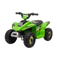 Aosom Kids Ride on ATV, 6V Battery Powered Quad Car with Forward, Reverse Switch, for Boys Girls 18-36 Months, Green(m-2)