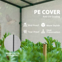 Outsunny Walk-in Portable Greenhouse Small Greenhouse for Outdoors with UV-resistant PE Cover, 6.6' x 2.5' x 5.6' White(m-5)