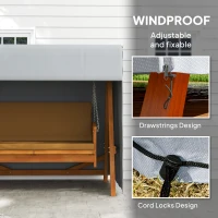 Outsunny Outdoor Patio Hammock Porch Swing Cover with UV, Water, & Dust Fighting Material, 81" x 49" x 65", Dark Gray(m-5)