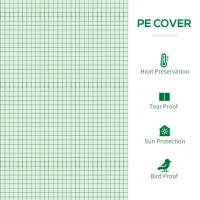 Outsunny 6.6' x 2.5' x 5.5' Patio Hot House, Walk-in Garden Greenhouse with Steel Frame, Door, Window for Balcony, Patio, Green(m-4)