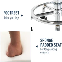 Vinsetto Adjustable Swivel Salon Stool Hydraulic PU Barber Rolling Massage Tattoo Chair Bar Beauty SPA Seat Black(m-7)