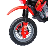 Aosom 6V Kid Electric Ride On Motorcycle Powered Dirt Bike Battery Scooter For 3-6 Year Old Kids Toddlers W/ Training Wheels Red(m-9)