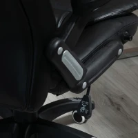 Vinsetto Executive Chair PU Leather Recliner Office Chair, with Swivel Wheels, Arm, Adjustable Height, High Back, Black(m-12)