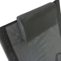 Outsunny Pool Lounger, Outdoor Rocking Lounge Chair for Sunbathing, Pool, Beach, Porch with Pillow & Cool Mesh, Sun Tanning Rocker, Black(m-9)