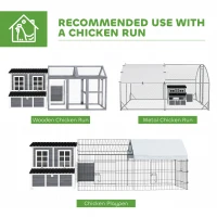 PawHut Wooden Chicken Coop with Nesting Box, Pull-Out Tray, Waterproof Roof, 39" Chicken House for 4-6 Chickens, Rabbits(m-8)