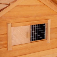 PawHut 83" Wooden Chicken Coop Tractor Hen House Portable Poultry Cage for Outdoor Backyard with Wheels, Nest Box, Removable Tray(m-9)