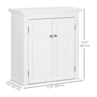 kleankin Bathroom Cabinet, Medicine Cabinet, Over Toilet Storage Cabinet with Adjustable Shelves for Entryway, White(m-3)
