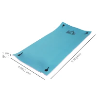 HOMCOM 10x5ft Floating Mat Floating Lily Pad Water Carpet Float Aqua Mat Water Recreation and Relaxing in Lake, River, Beach, Swimming Pool, Blue(m-3)