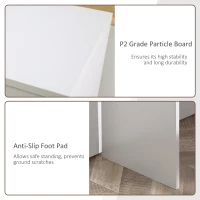 HOMCOM 180° Rotating Home Office Corner Desk Storage Shelf Cabinet White(m-7)